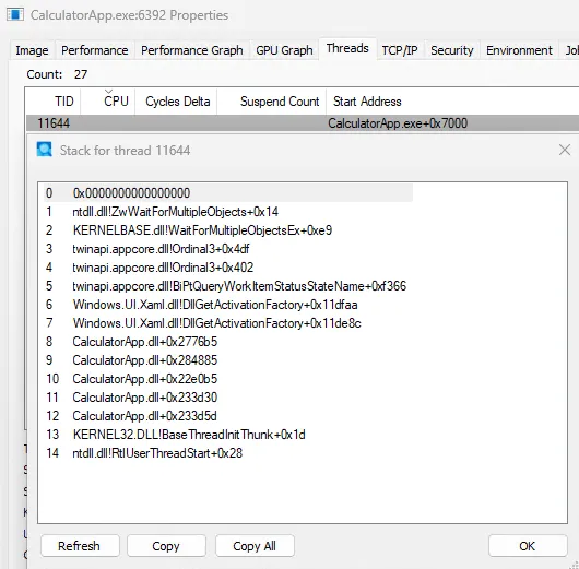 Process Explorer ohne Symbols