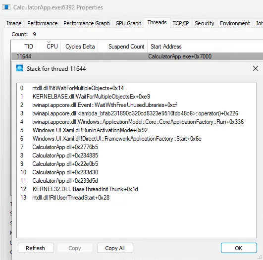 Process Explorer mit Symbols